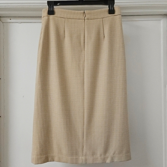 ARITZIA WILFRED PATIO MIDI SKIRT HOUNDSTOOTH 6 - Picture 7 of 12